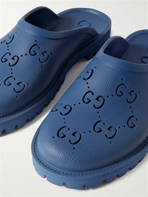 blue gucci platforms|gucci platform clog.